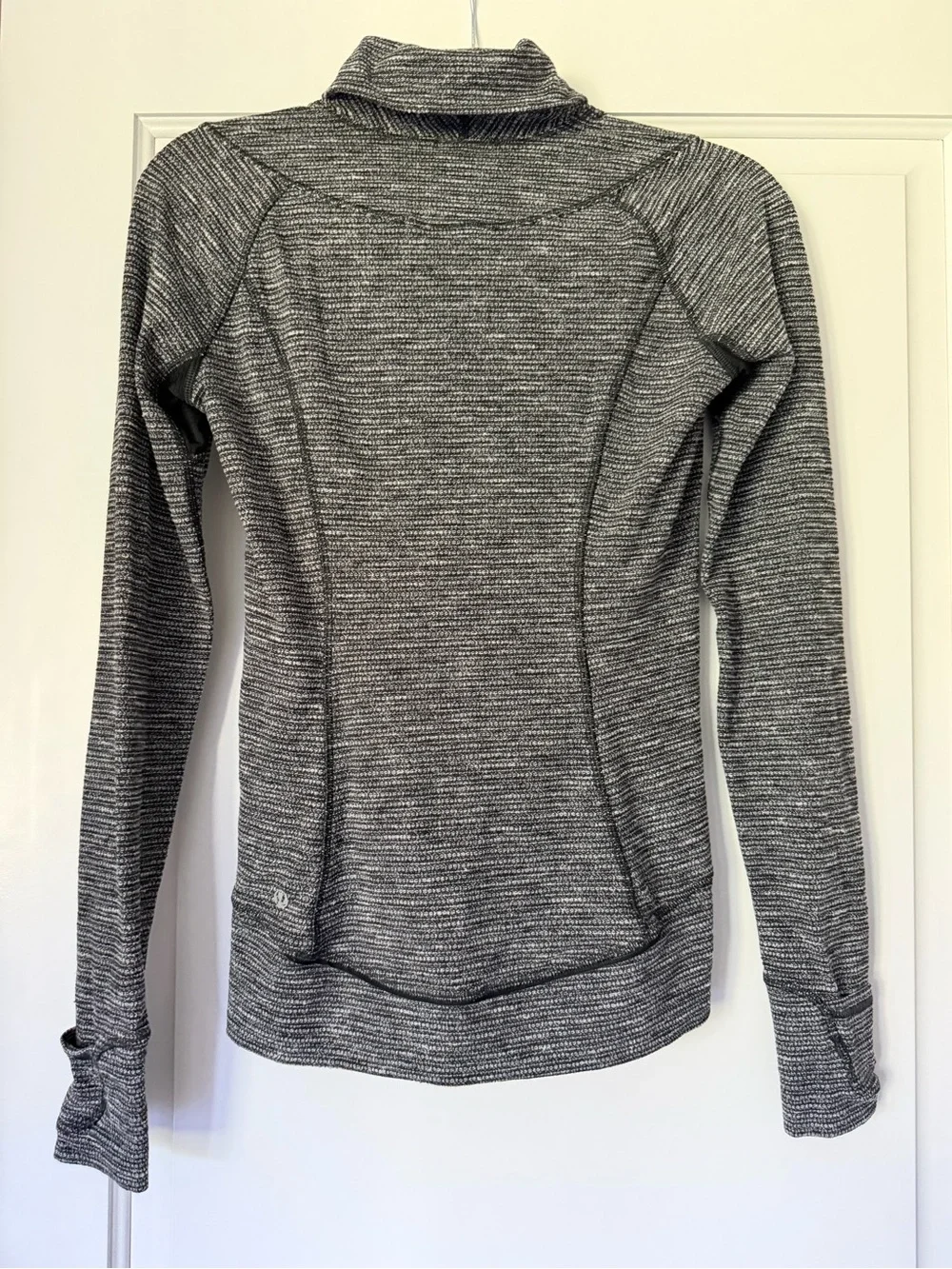 Lululemon Think Fast Pullover Sweatshirt Coco Pique Black / Black Size 6